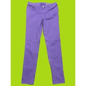 Ralph Lauren Girls Bowery Skinny Straight Leg Purple Jeans Size 16